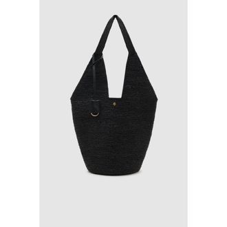 Anine Bing Leah Logo Hobo Bag in Black at Nordstrom