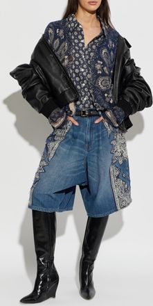 R13 Oversize Shirt, Womens, Navy Blue