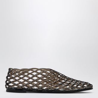 Senso Ebony rubber mesh ballet flats