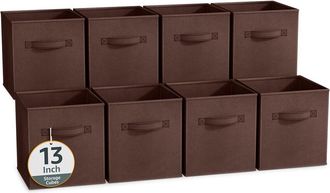 Sorbus 13In 8 Pack Fabric Storage Bins