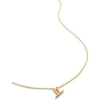Monica Vinader Initial Pendant Necklace in 18Ct Gold Vermeil/Ss- Y at Nordstrom