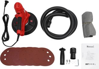 OEM Lijadora De Paneles De Yeso, Velocidad Ajustable, Sistema De Recolecci&oacute;n De Polvo, Color Rojo