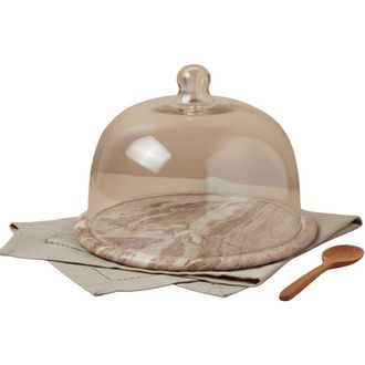 Be Home Waterfall Marble Glass Cloche in Clear at Nordstrom