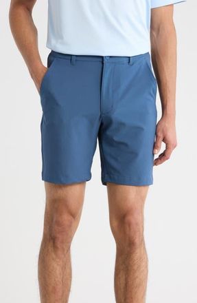 Greg Norman Classic Flat Front Golf Shorts in Ensign Blue at Nordstrom, Size 32