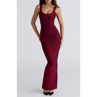 House of CB The OG Bandage Maxi Dress in Wine at Nordstrom, Size X-Large