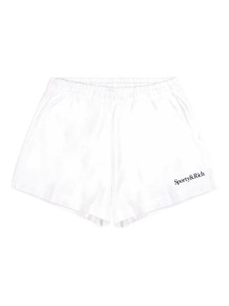 Sporty & Rich logo-embroidered shorts - White