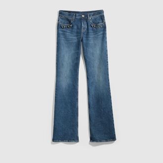 Gucci Stretch Cotton Denim With Horsebit, Blue