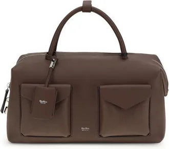 Max Mara Brown Calf Leather Bos Taurus Womens Handbag