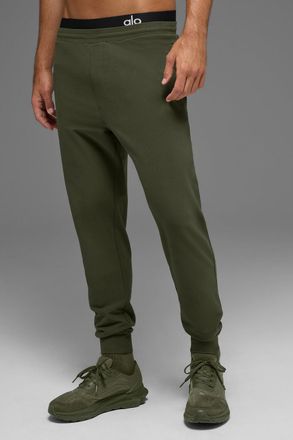 Alo | Conquer Max Performance Jogger Pants in Green Olive, Size: Small