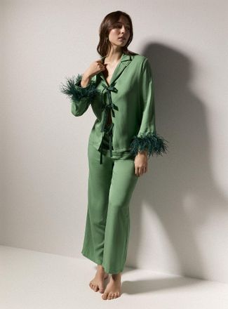 Sleeper Mini-bow and feather pyjama set