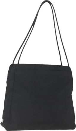 Prada Pre-owned Shoulder Bags, female, Black, Size: ONE SIZE Pre-owned Nylon Shoulder Bag