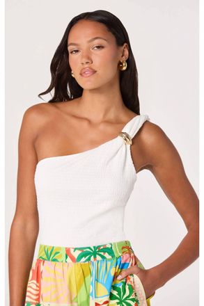 Astr Maleah One-Shoulder Top In White