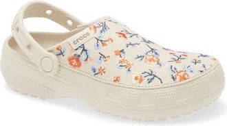 Crocs Gender Inclusive Classic Crafted Floral Clog in Frappe at Nordstrom, Size 10 Womens