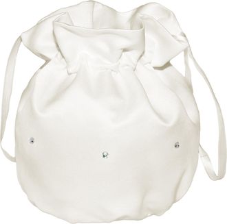 Flora Bridesmaid Bridal Handbag/Girl Holy Communion Dolly Bag,diamante (IVORY)