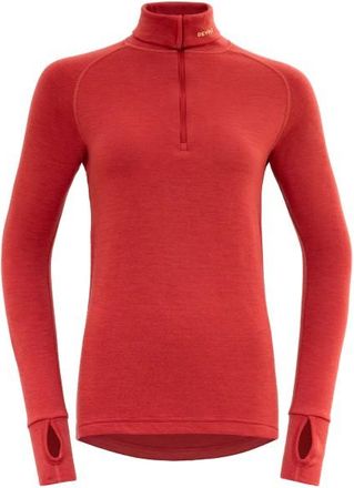 Devold Expedition Woman Zip Neck Merinounterwäsche für Damen | rot