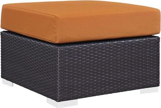 ModWay Outdoor Convene Outdoor Patio Fabric Square Ottoman