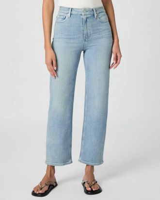 Paige Stevie Ankle Straight Jean In Lisbon Light