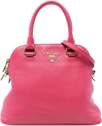 Prada Pre-owned Handbags, female, Pink, Size: ONE SIZE Pre-owned Leather Handbag