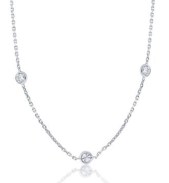 Pompeii3 1 1/5Ct Diamonds By The Yard Necklace Lab Grown in 14k White or Yellow Gold
