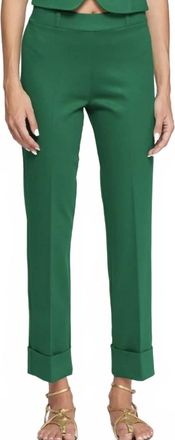 Vilagallo Kai Straight Leg Pants In Green
