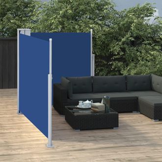 Berkfield Home Retractable Side Awning Blue 100x600 cm
