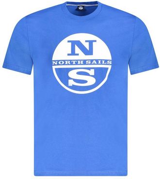 North Sails Mens Ns Graphic Tee Short Sleeve Crew Neck - Medium Blue Cotton - Size X-Large