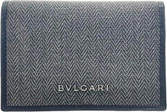 Bulgari Pre-owned Wallets, male, Blue, Size: ONE SIZE Pre-owned Vintage Card Case