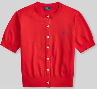 Polo Ralph Lauren Slim Fit Strickjacke aus Baumwoll-Mix in Rot, Gr&ouml;&szlig;e XXL