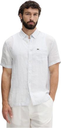 Lacoste Heren, Overhemden, Blauw, Maat: 3XL Linnen