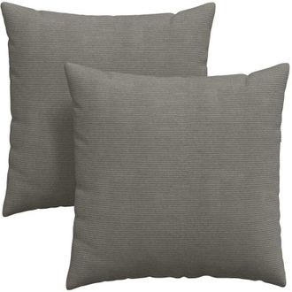 vidaXL Cojines De Sof&aacute; 2 Pcs Gris Claro 60 X 60 Cm Tela De Pana Vidaxl