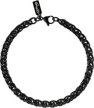Ed Hardy Mens Twist Chain Bracelet in Black at Nordstrom Rack