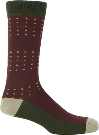 Peper Harow Square Polka Mens Socks - Autumn