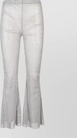 Santa Brands flare leg semi-sheer patterned trousers