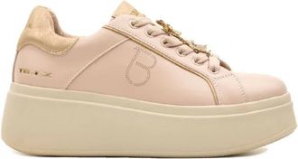 Tosca Blu Lily Leather Platform Sneaker - Dames - Sneakers - Beige - 41 EU - Leer - Schoenen