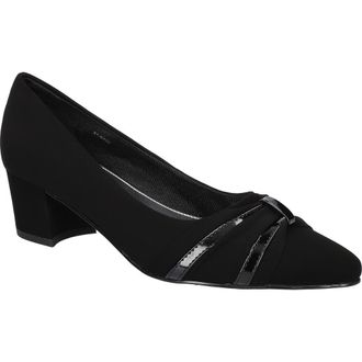 Easy Street Millie Ruched Pump in Black/Black at Nordstrom Rack, Size 7.5