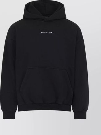 Balenciaga oversized cotton hoodie with kangaroo pockets