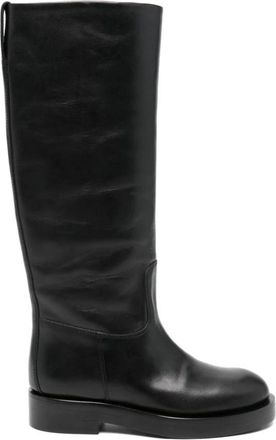 PARIS TEXAS Zwarte Zijde & Nylon Laarzen - Dames - Hoge Laarzen - Zwart - 39 EU - Nylon - Schoenen