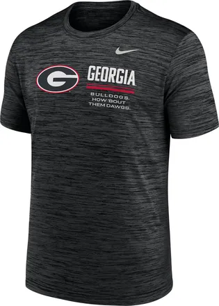 Nike Georgia Sideline Velocity Nike Mens Dri-FIT College T-Shirt in Black | 02ER00AGBN-PCW