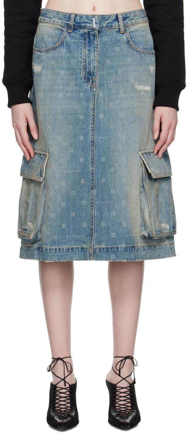 スカート GIVENCHY Denim Skirt Givenchy Denim skirt with back pockets and belt loops | The