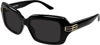 Balenciaga Bb 0465S Zonnebril - Dames - Zonnebrillen - Zwart - 56 MM - Accessoires