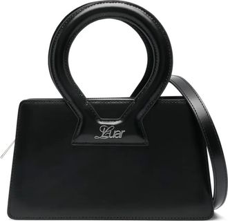 Luar Ana leren shopper - Zwart