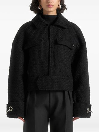 Mani&egrave;re De Voir Naela tweed jacket - Black