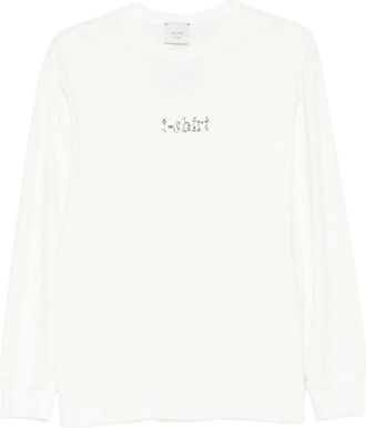 Alysi long-sleeve embellished T-shirt - White