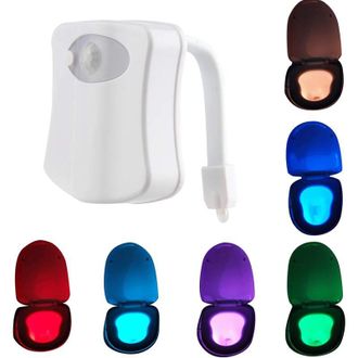 OEM Luz Nocturna Para Inodoro, 8 Colores Cambiantes, Forma De Cuerpo Humano, Sensor De Movimiento, Luz Nocturna Led Para Ba&ntilde;o, Inodoro, Para Ni&ntilde;os Y Adult