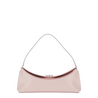 Jacquemus le Calisso Pink Shoulder Bag With Engraved Snap Button In Leather