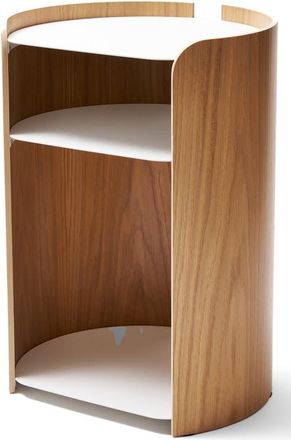 Apto Contour Wood & Steel Side Table in White at Nordstrom