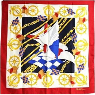 Celine Pre-owned Scarves, female, Multicolor, Size: ONE SIZE Pre-owned Vintage Scarf