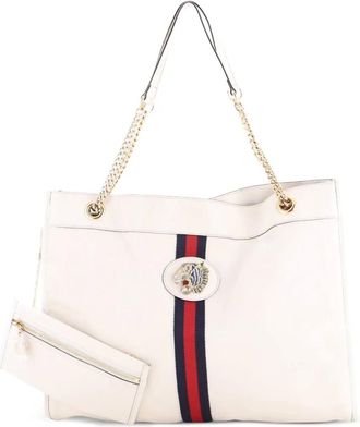 Gucci Rajah Chain Leather Large tote bag - Toni neutri