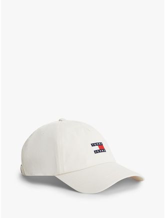 Tommy Hilfiger Mens Tommy Jeans Badge Logo Baseball Cap - White