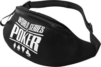 Generic World Series Of Card Waist Packs Belt Bag Lightweight Bumbags For Travel Outdoors Sport 14X35Cm